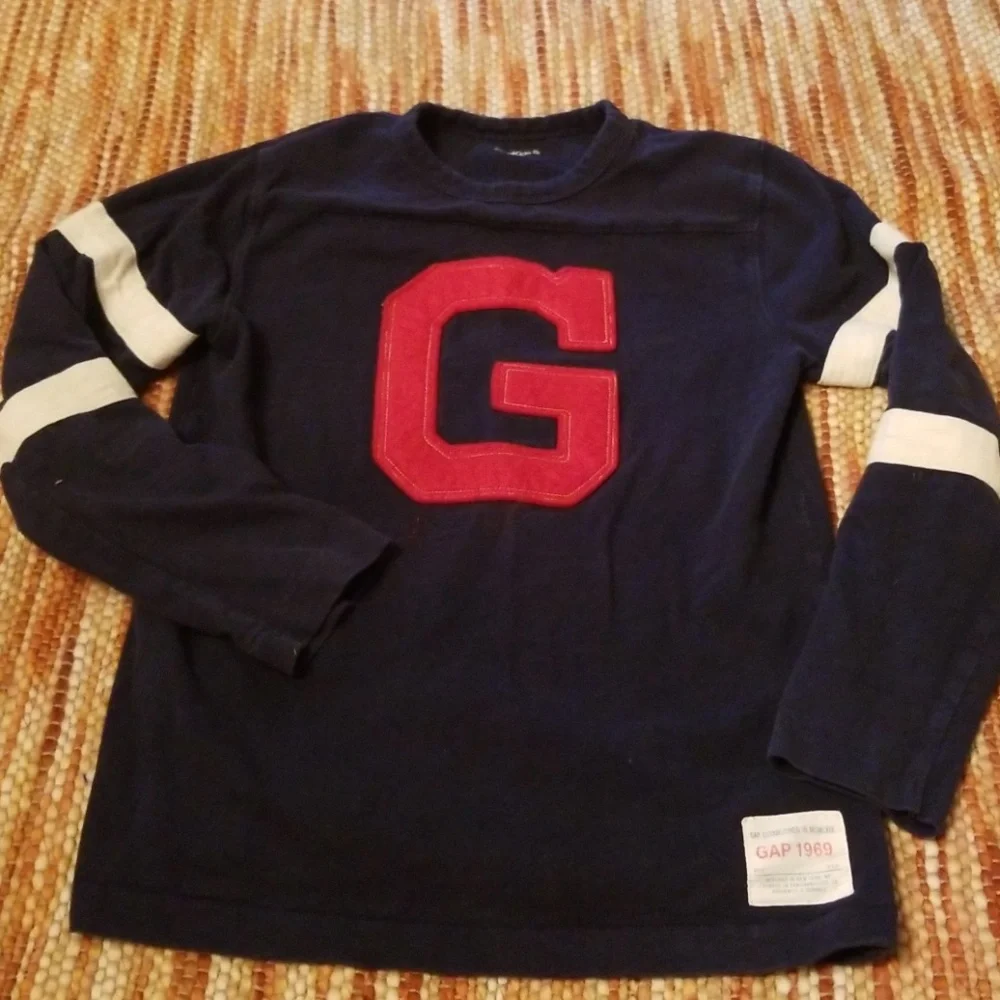 Gap boys 12 xl rugby‎ shirt navy logo